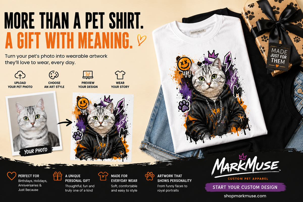 Custom Pet Art Tees: A Personal Gift for Pet Lovers