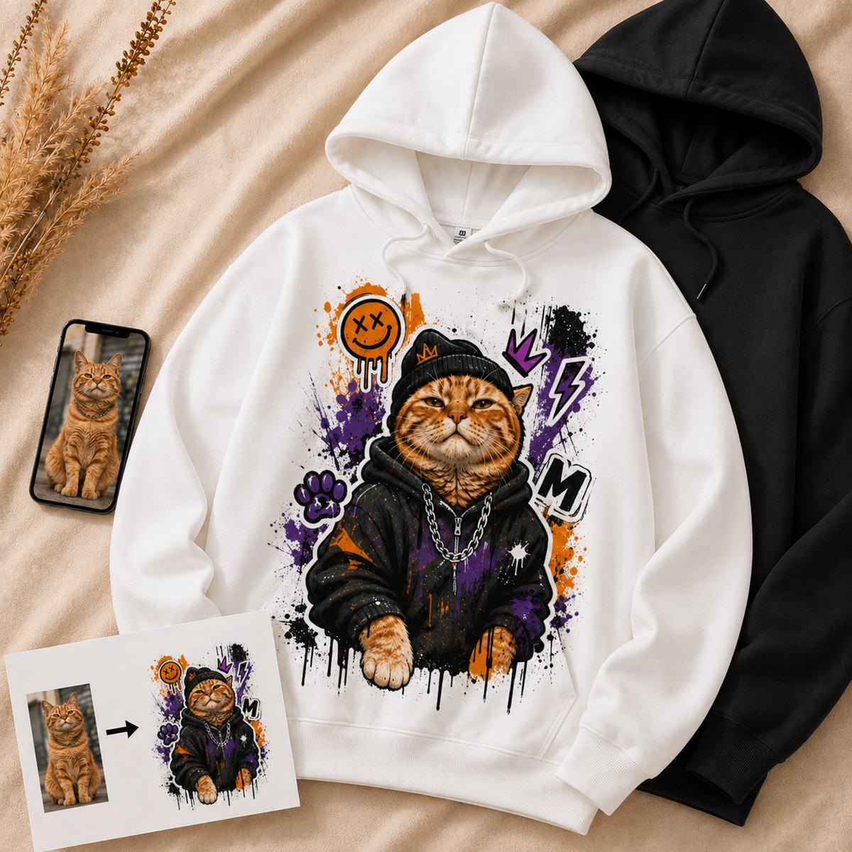 Custom Pet Art Hoodie