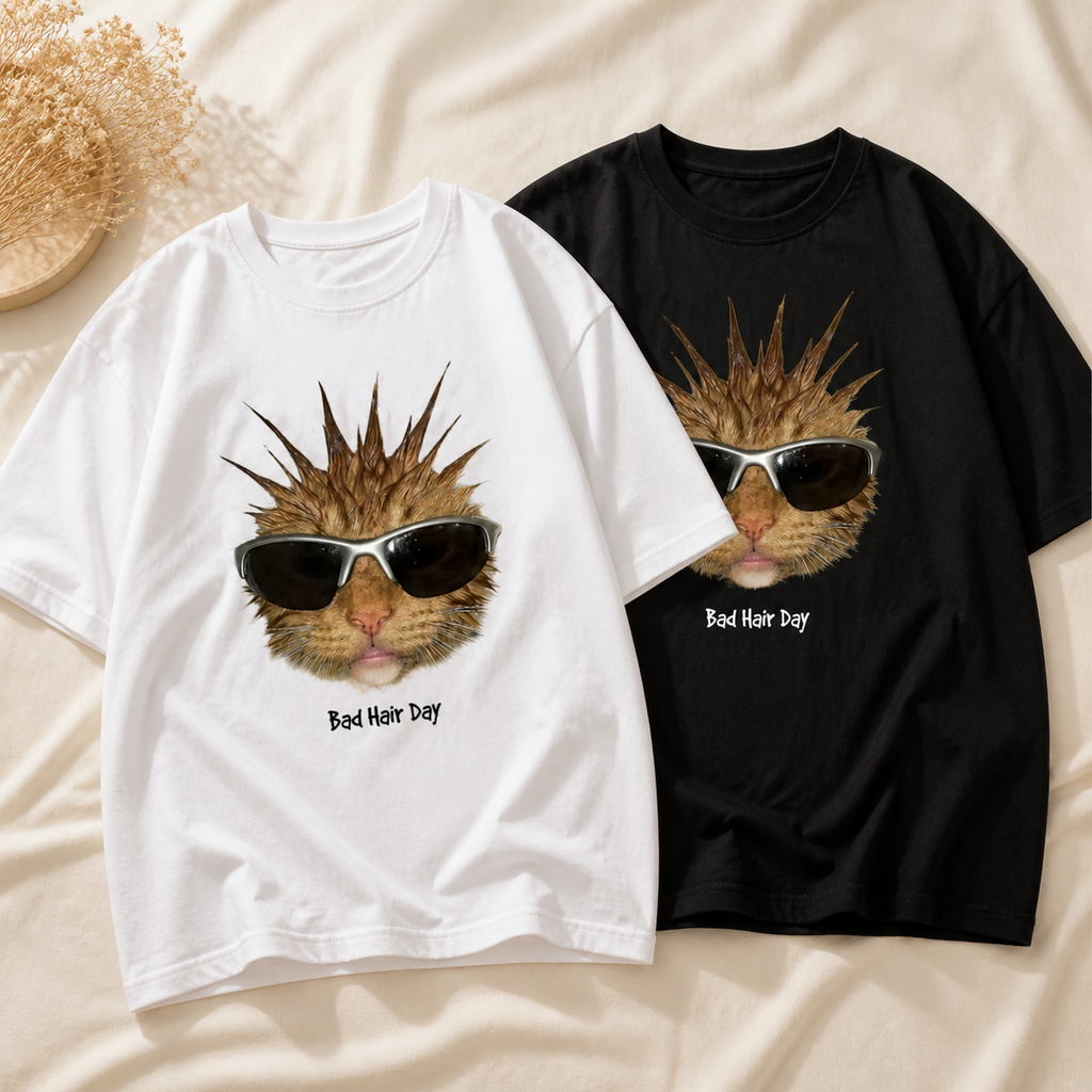 Bad Hair Day Cat Tee