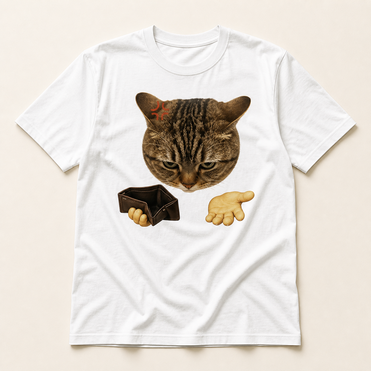 Broke Cat Tee white graphic T-shirt
