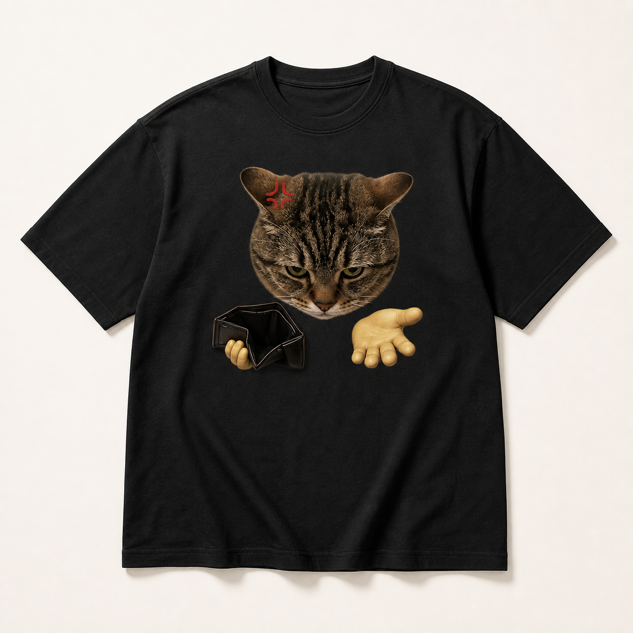 Broke Cat Tee black graphic T-shirt