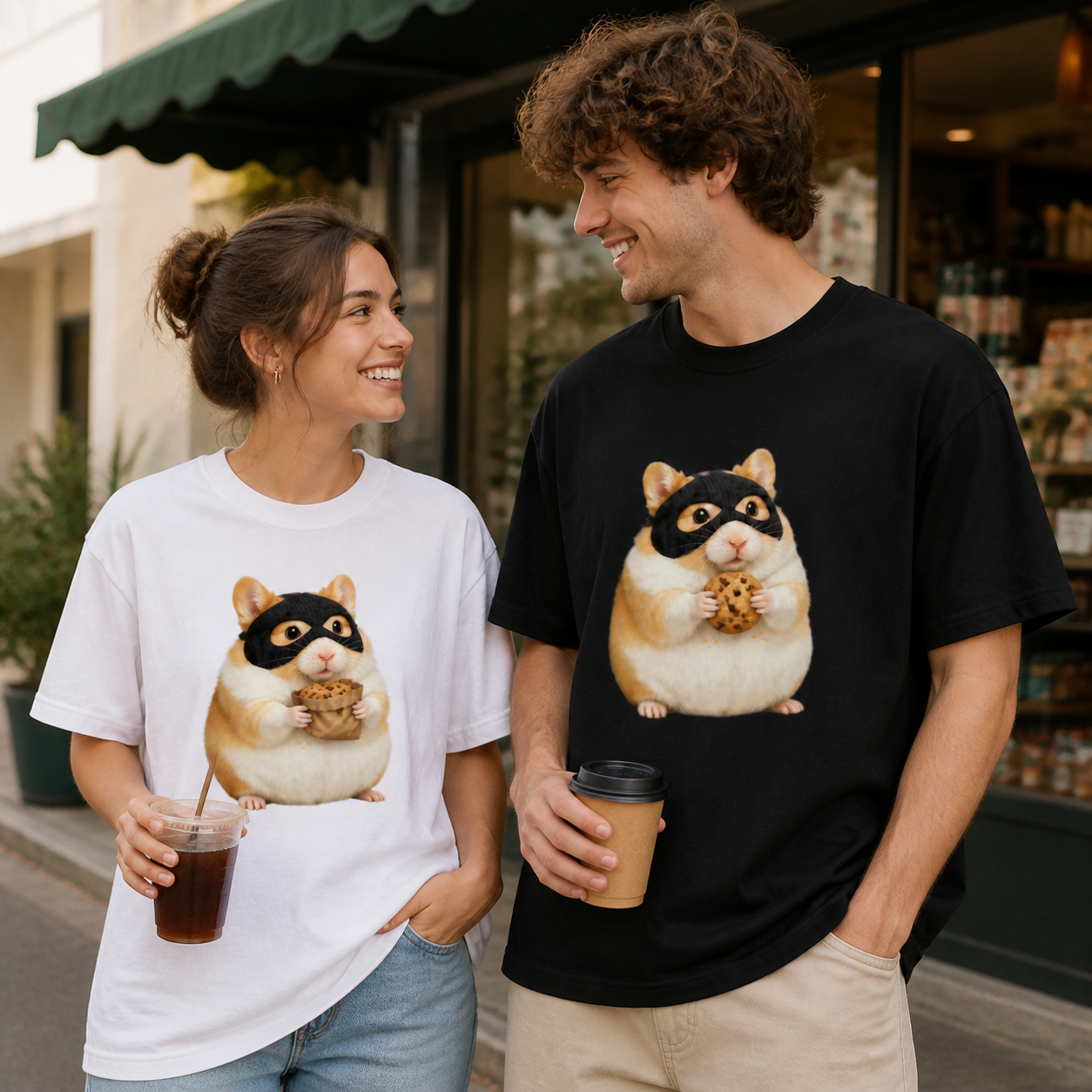 Snack Bandit Hamster Tee unisex lifestyle photo
