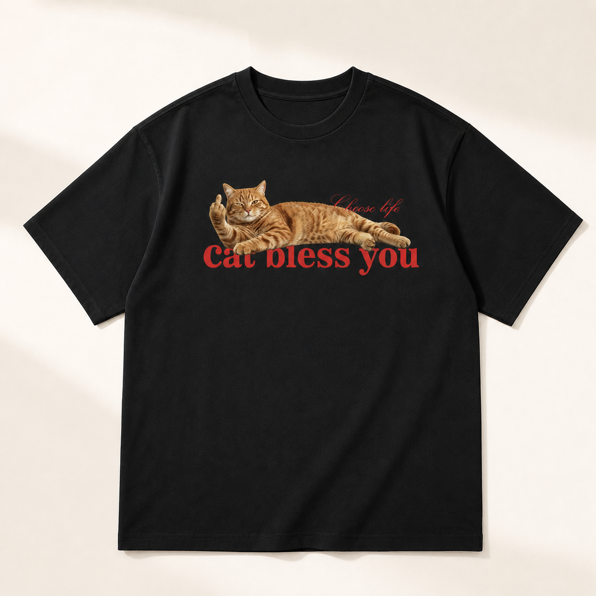 Cat Bless You Graphic Tee
