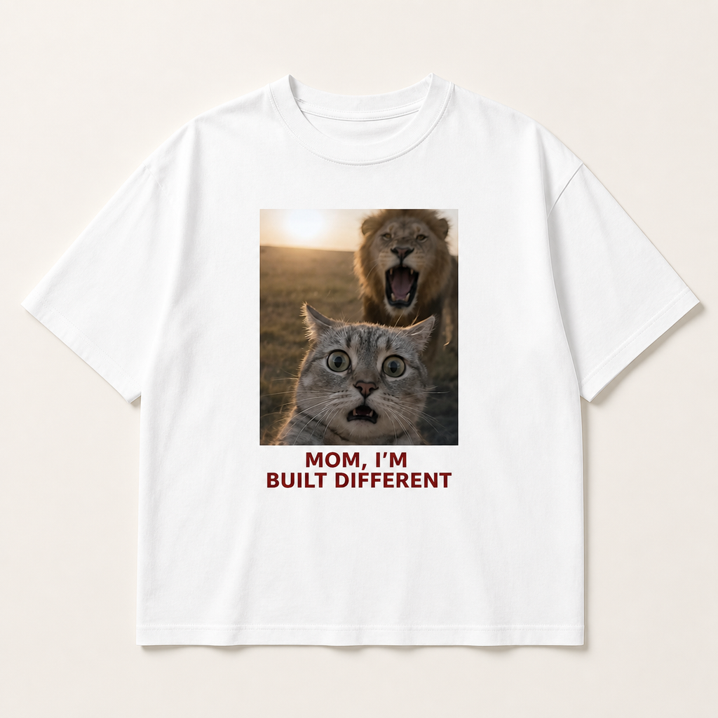 Built Different Cat Graphic Tee