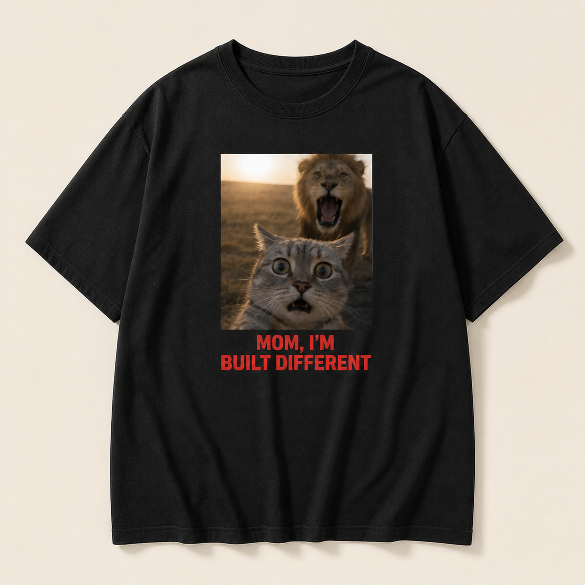 Built Different Cat Graphic Tee