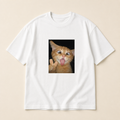 Tongue Out Cat Graphic Tee