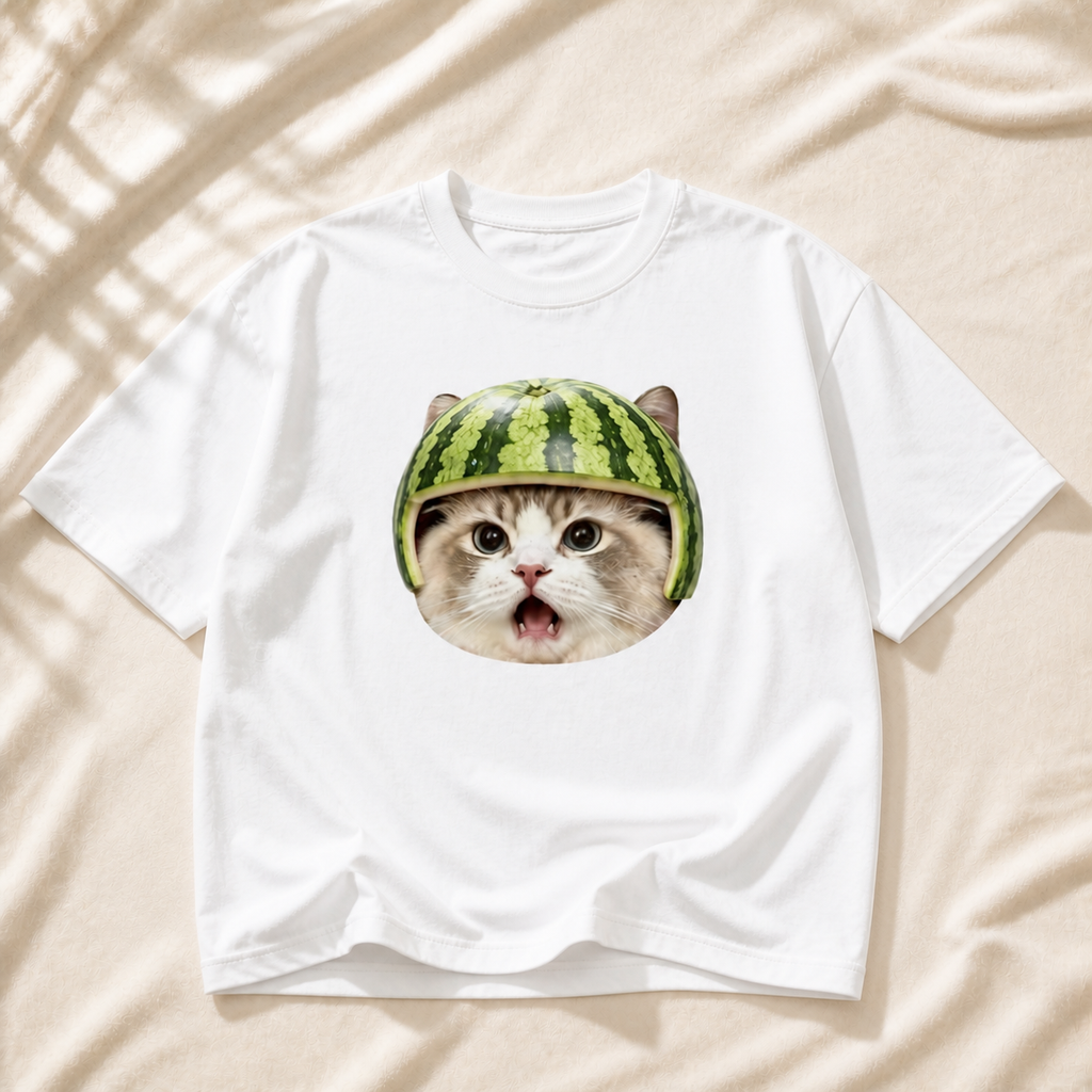 Watermelon Cat Graphic Tee